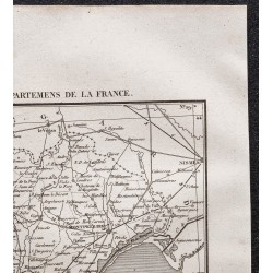 Gravure de 1839 - Carte de l'Hérault - 3