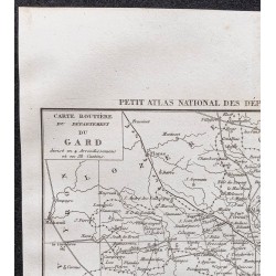 Gravure de 1839 - Carte du Gard - 2