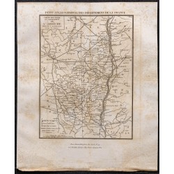 Gravure de 1839 - Carte de l'Ardèche - 1