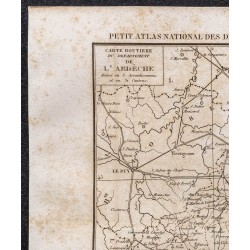 Gravure de 1839 - Carte de l'Ardèche - 2