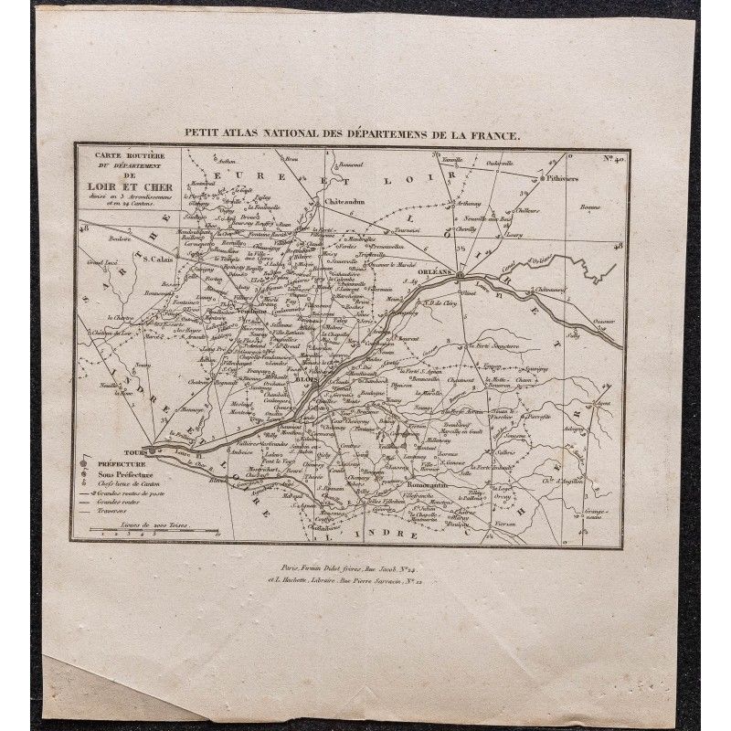 Gravure de 1839 - Carte du Loir-et-Cher - 1