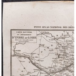 Gravure de 1839 - Carte d'Indre et Loire - 2