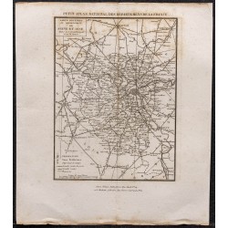 Gravure de 1839 - Carte de Seine et Oise - 1