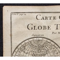 Gravure de 1749 - Carte générale du globe terrestre - 2