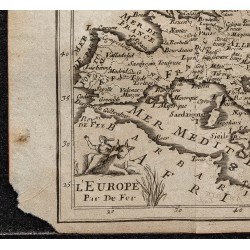 Gravure de 1749 - Carte de l'Europe - 4