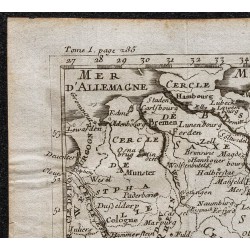 Gravure de 1749 - Carte de l'Empire d'Allemagne - 2