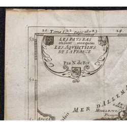 Gravure de 1749 - Carte des Pays-Bas - 2