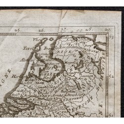 Gravure de 1749 - Carte des Pays-Bas - 3