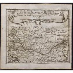 Gravure de 1749 - Carte de la Hongrie - 1