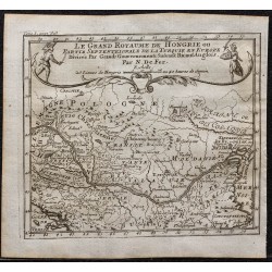Gravure de 1749 - Carte de la Hongrie - 1