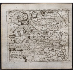 Gravure de 1749 - Carte la Russie blanche - 1