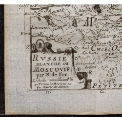 Gravure de 1749 - Carte la Russie blanche - 4