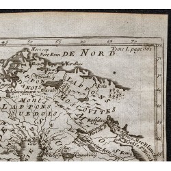 Gravure de 1749 - Carte de Suède et de Norvège - 3