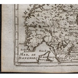 Gravure de 1749 - Carte de Suède et de Norvège - 4