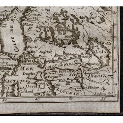 Gravure de 1749 - Carte de Suède et de Norvège - 5