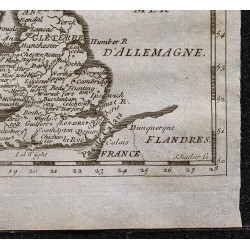 Gravure de 1749 - Carte des Îles britanniques - 5