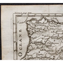 Gravure de 1749 - Carte de l'Espagne - 2
