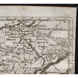Gravure de 1749 - Carte de l'Espagne - 3