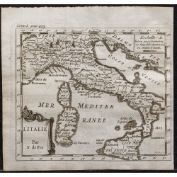 Gravure de 1749 - Carte de l'Italie - 1