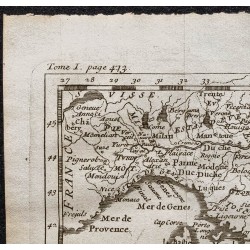 Gravure de 1749 - Carte de l'Italie - 2