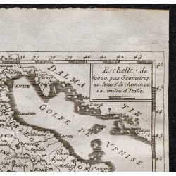 Gravure de 1749 - Carte de l'Italie - 3