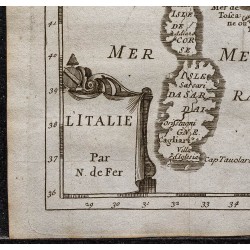 Gravure de 1749 - Carte de l'Italie - 4