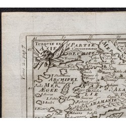 Gravure de 1749 - Carte du Moyen orient et Anatolie - 2