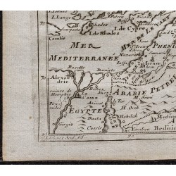 Gravure de 1749 - Carte du Moyen orient et Anatolie - 4