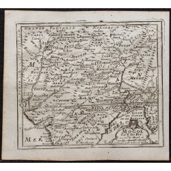 Gravure de 1749 - Carte de l'Empire moghol - 1