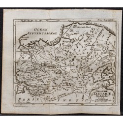 Gravure de 1749 - Carte la Russie - 1