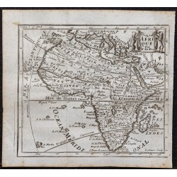 Gravure de 1749 - Carte de l'Afrique - 1