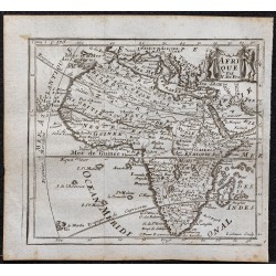 Gravure de 1749 - Carte de l'Afrique - 1