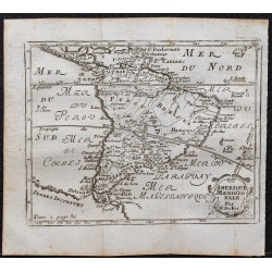 Gravure de 1749 - Carte de l'Amérique du sud - 1