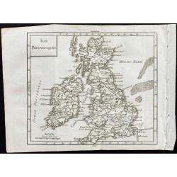 Gravure de 1803 - Carte des Îles Britanniques - 1