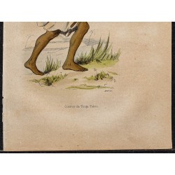 Gravure de 1843 - Guerrier de Tongatapu - 3