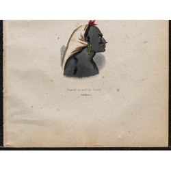 Gravure de 1843 - Chef de Vanou (Vanikoro) - 3