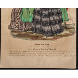 Gravure de 1844 - Gravure de mode du paris élégant - 3