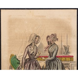 Gravure de 1844 - Gravure de mode du paris élégant - 2