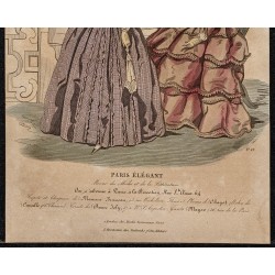 Gravure de 1844 - Gravure de mode du paris élégant - 3