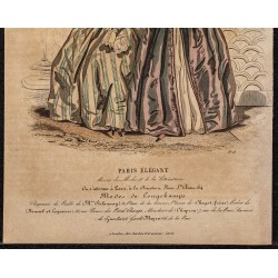 Gravure de 1844 - Gravure de mode du paris élégant - 3