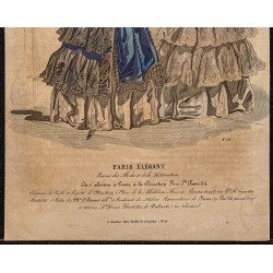 Gravure de 1844 - Gravure de mode du paris élégant - 3