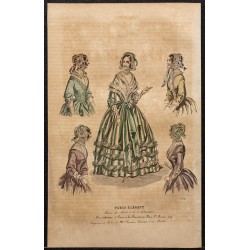 Gravure de 1844 - Gravure de mode du paris élégant - 1