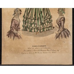 Gravure de 1844 - Gravure de mode du paris élégant - 3