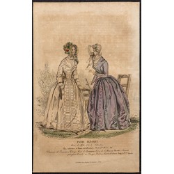 Gravure de 1844 - Gravure de mode du paris élégant - 1