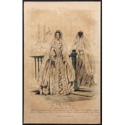 Gravure de 1844 - Gravure de mode du paris élégant - 1