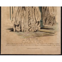 Gravure de 1844 - Gravure de mode du paris élégant - 3