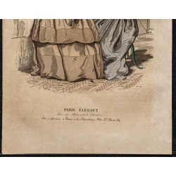 Gravure de 1844 - Gravure de mode du paris élégant - 3