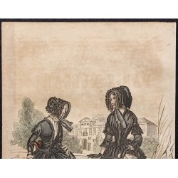 Gravure de 1844 - Gravure de mode du paris élégant - 2