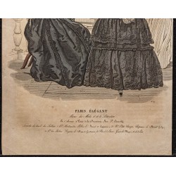 Gravure de 1844 - Gravure de mode du paris élégant - 3