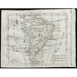 Gravure de 1803 - Carte de l'Amérique du sud - 1